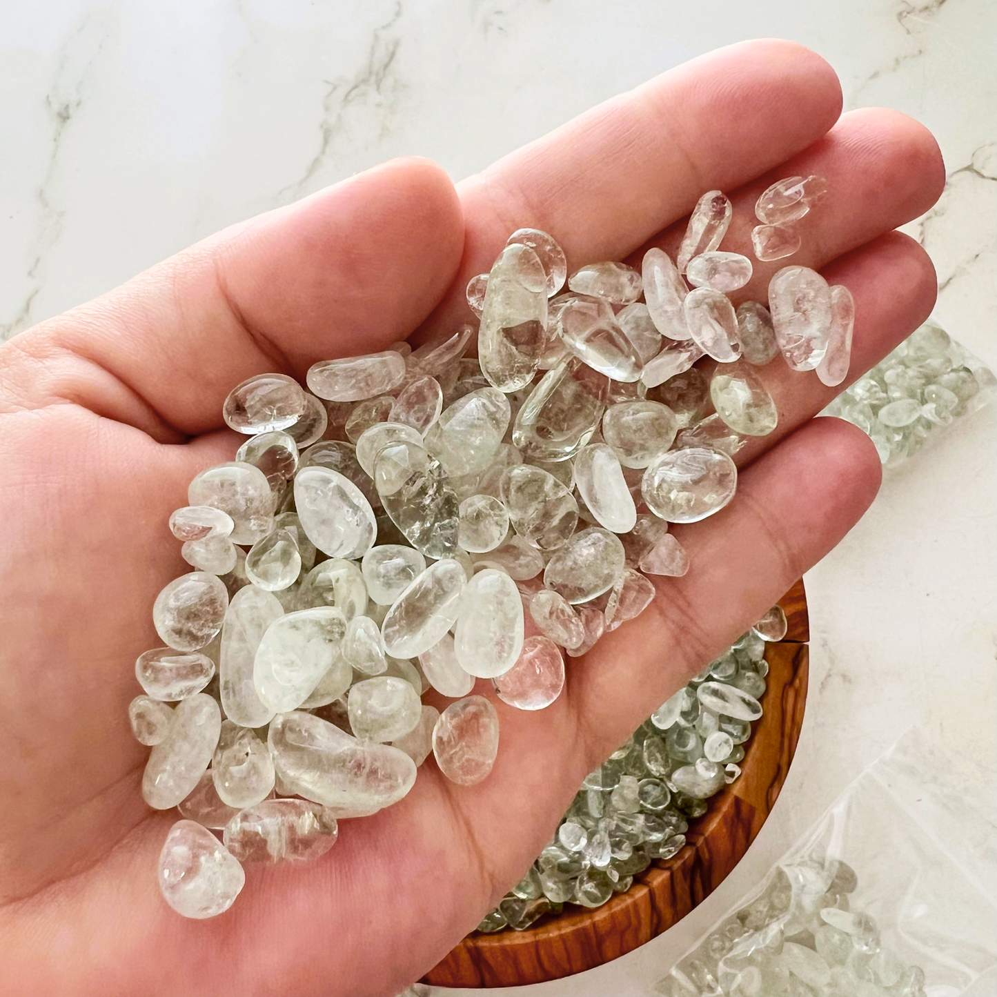 Prasiolite Crystal Chips