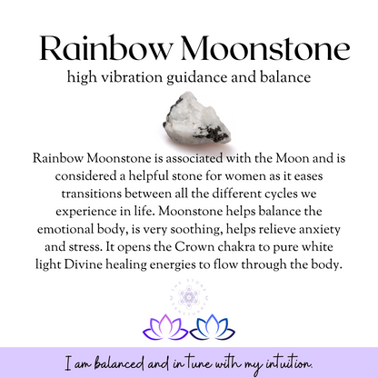 7.5" Rainbow Moonstone with Agate Base Gemstone Tree