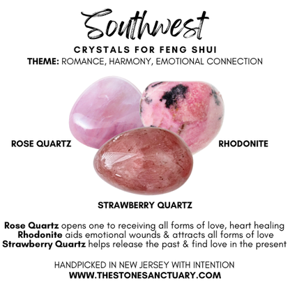 Southwest Feng Shui Crystal Kit – Love, Harmony & Emotional Connection