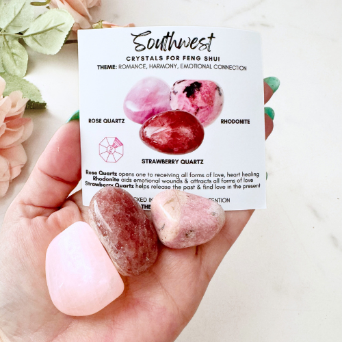 Southwest Feng Shui Crystal Kit – Love, Harmony & Emotional Connection