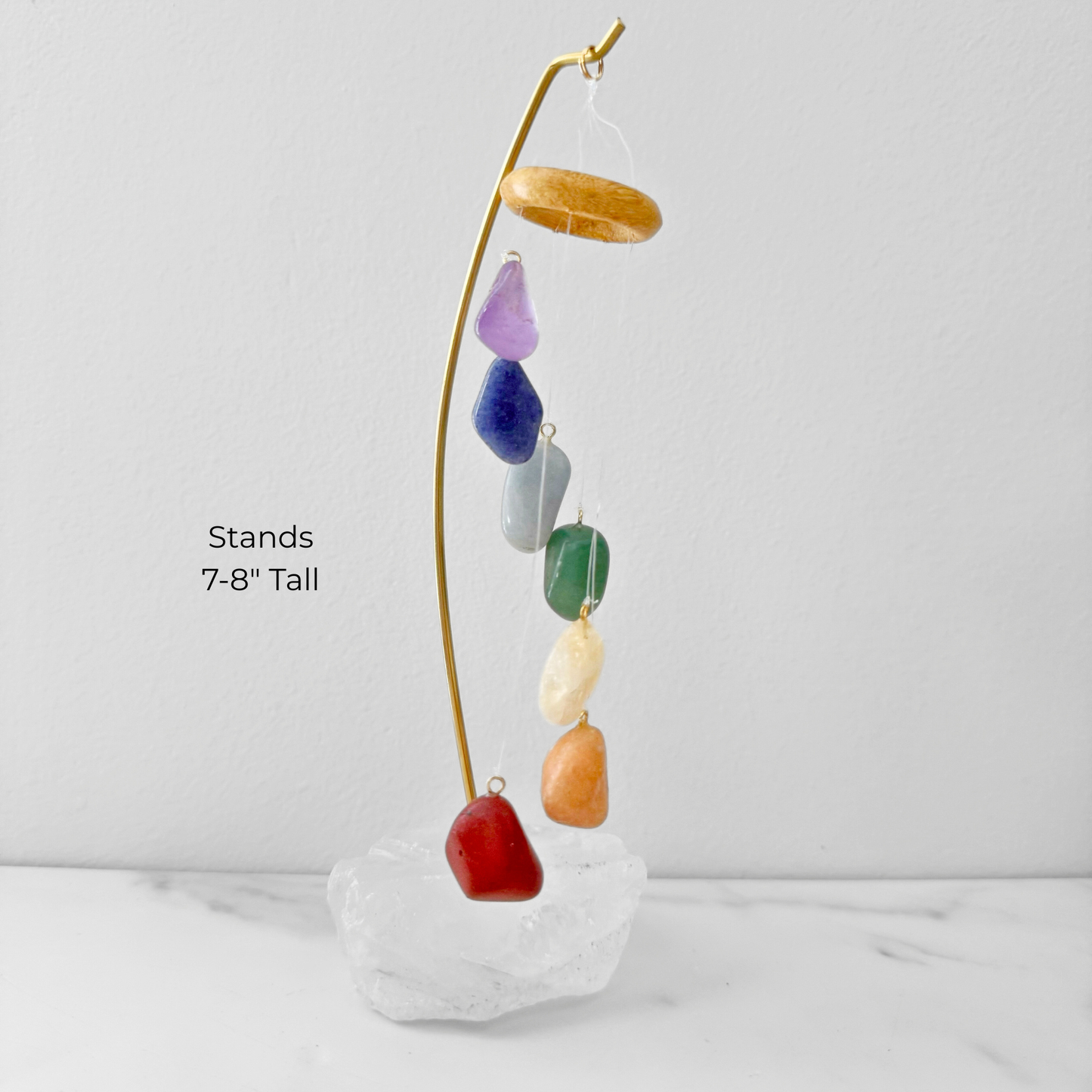 7 Chakra Crystal Tumbled Stone Table Chime