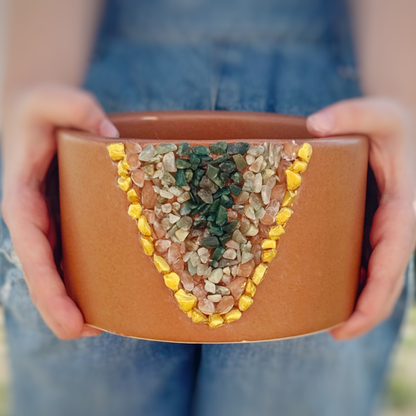Ceramic Geode Terracotta Smudge Bowl