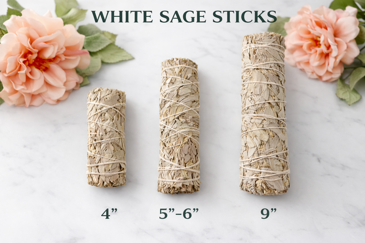 Organic White Sage Smudge Sticks (In 3 Sizes)