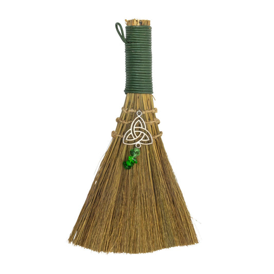 8.5" Besom - Triquetra with Green Aventurine