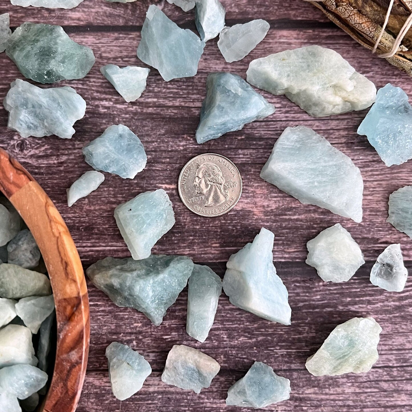 Raw Aquamarine Chips