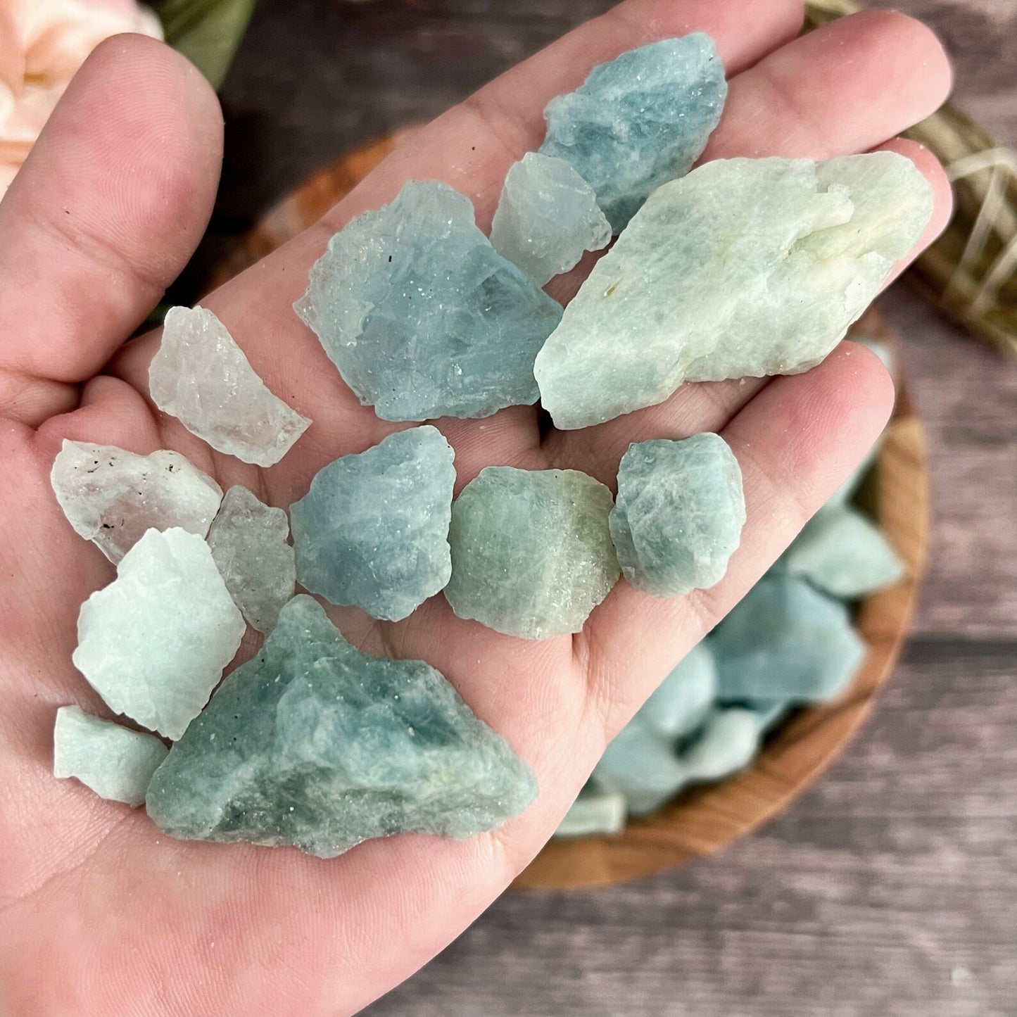 Raw Aquamarine Chips