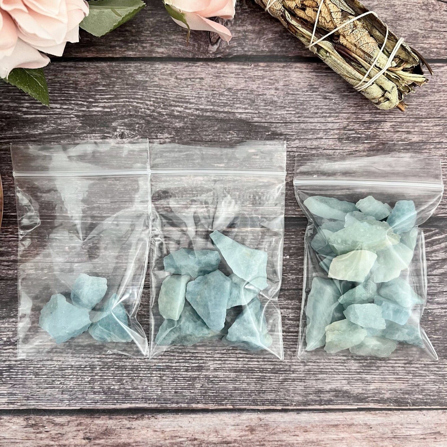 Raw Aquamarine Chips