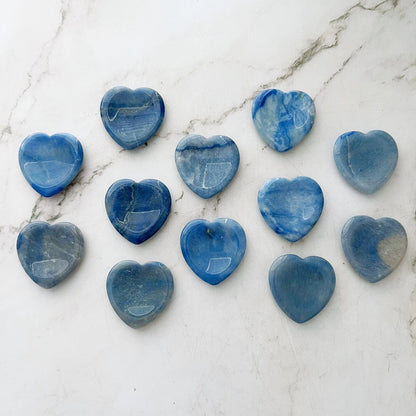 Blue Aventurine Heart Shaped Worry Stone