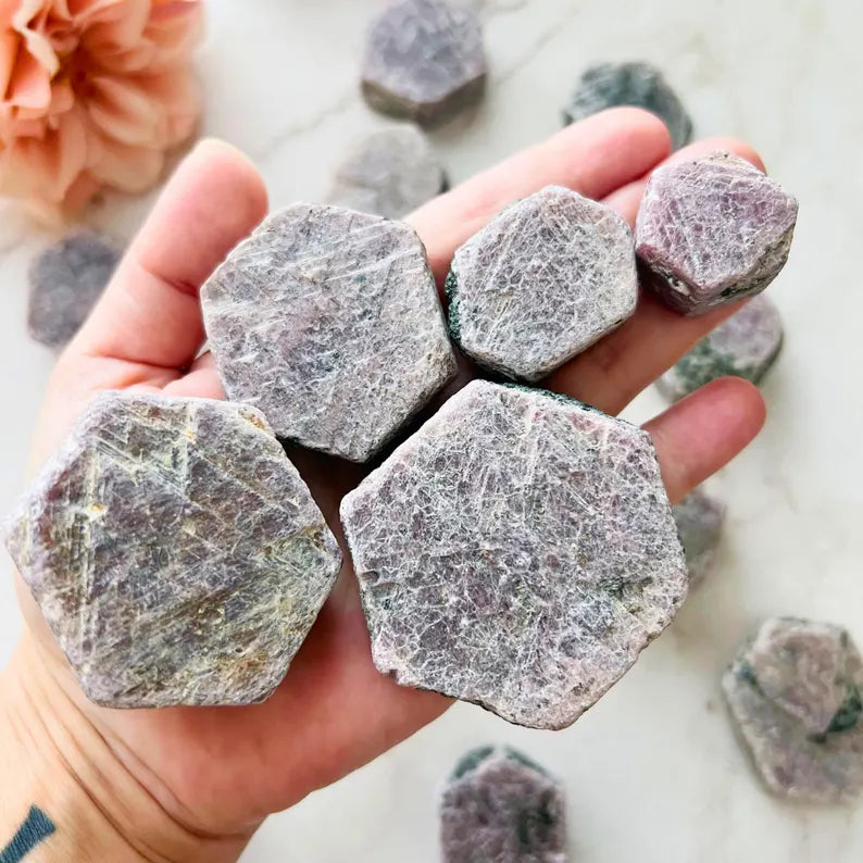 Raw Ruby Hexagon