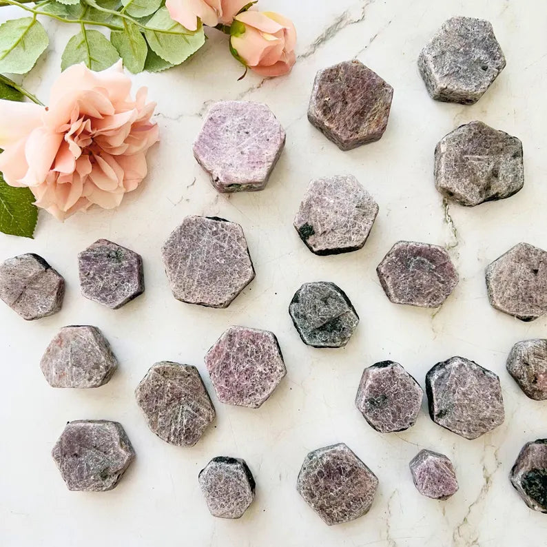 Raw Ruby Hexagon