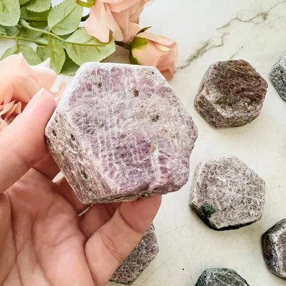 Raw Ruby Hexagon