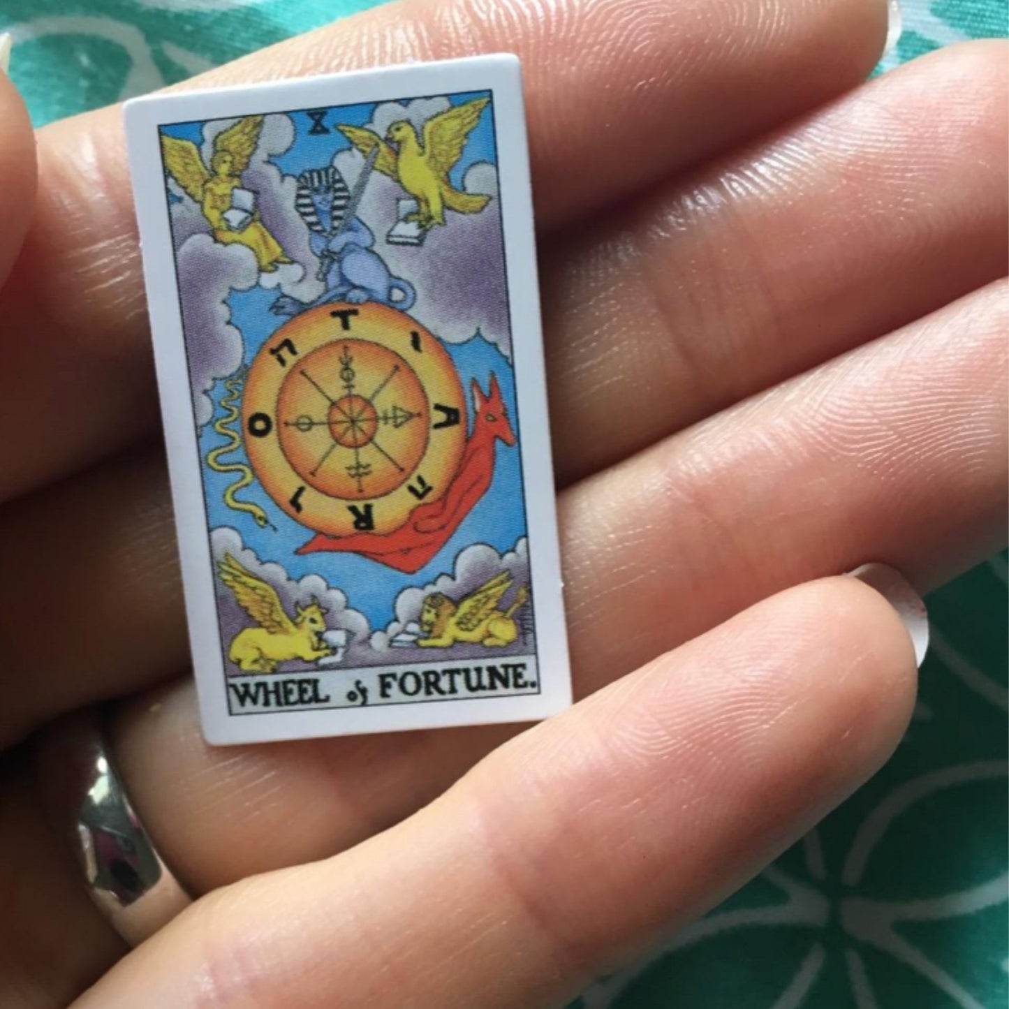 Tiny Universal Waite Tarot Keychain