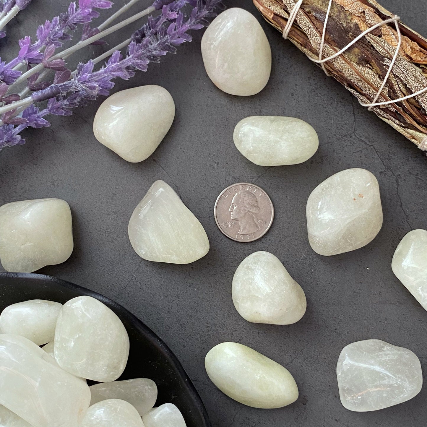 Natural Lemon Quartz Tumbled Stones