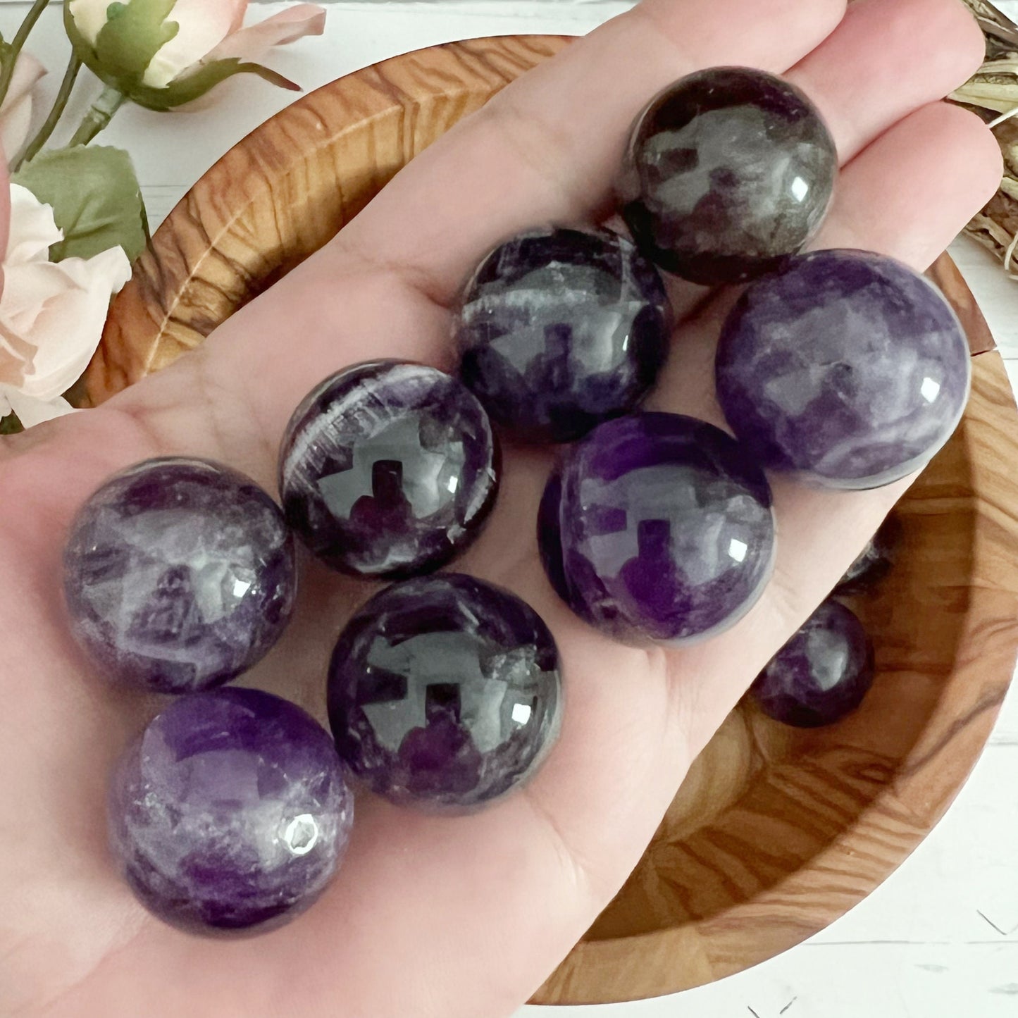 Mini Dream Chevron Amethyst Sphere