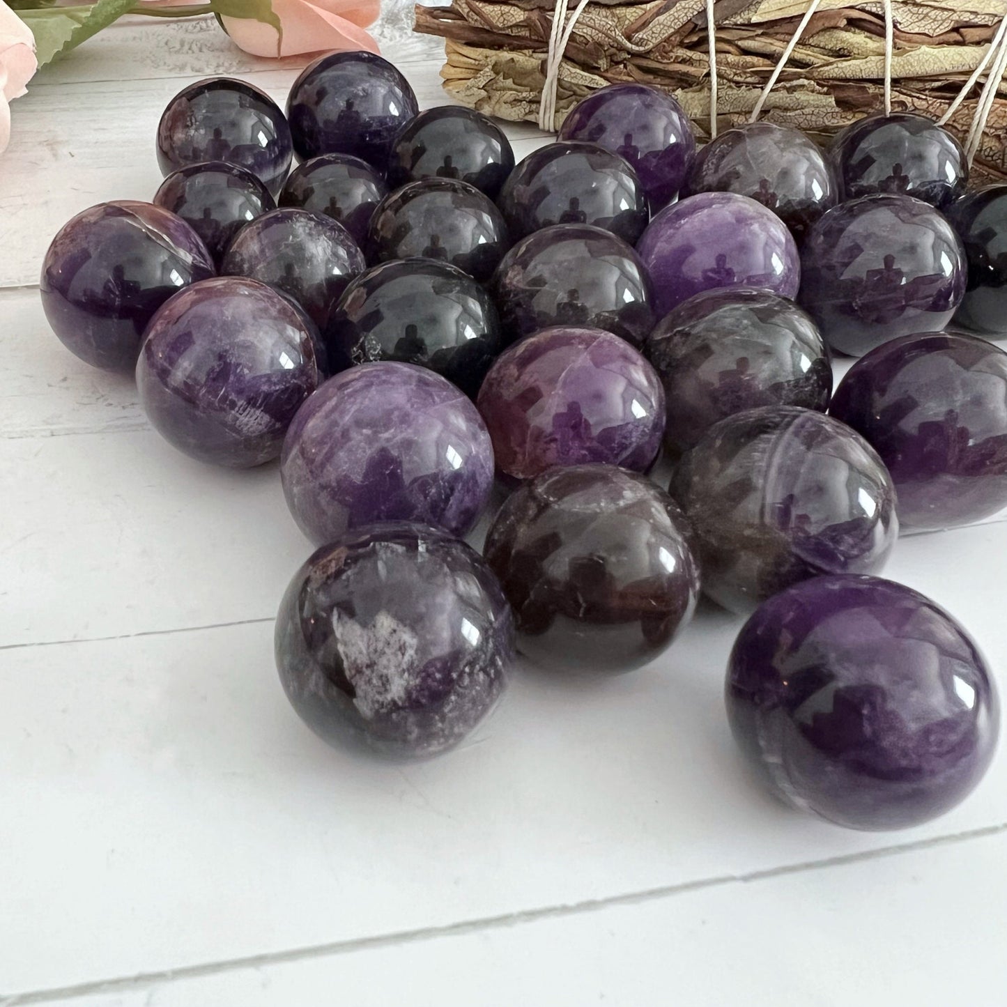 Mini Dream Chevron Amethyst Sphere