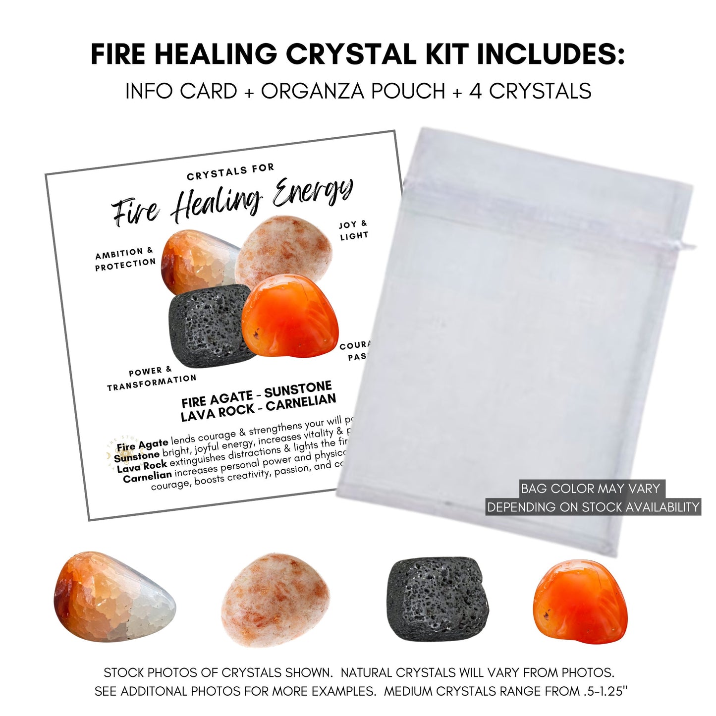 Fire Healing Energy Crystal Kit