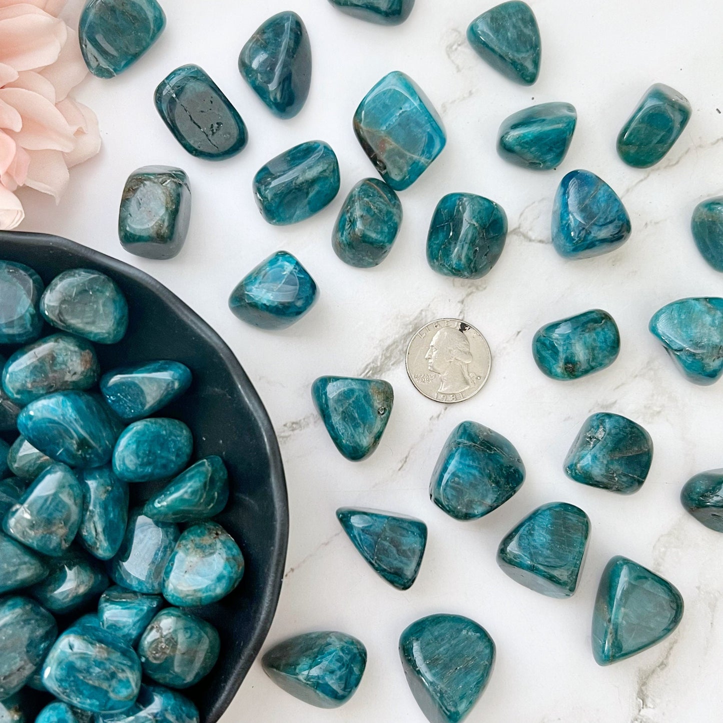 Blue Apatite Tumbled Stones
