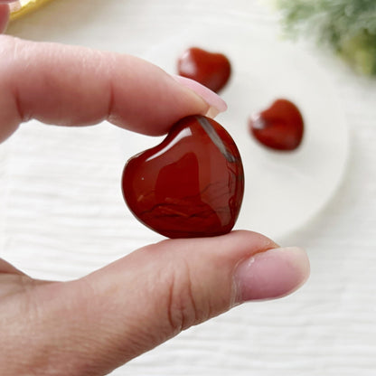 1" Mini Red Jasper Heart
