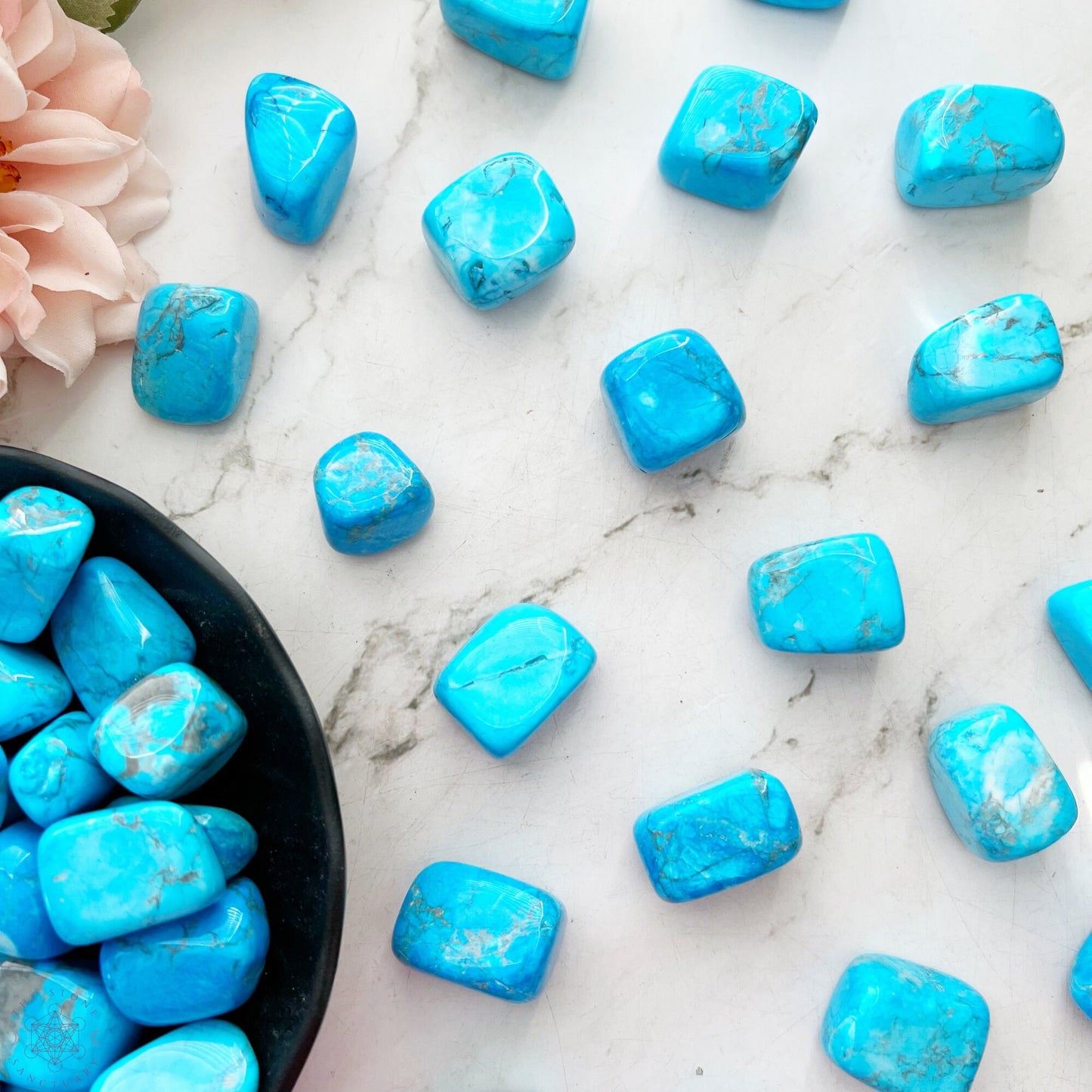 Blue Howlite Tumbled Stones