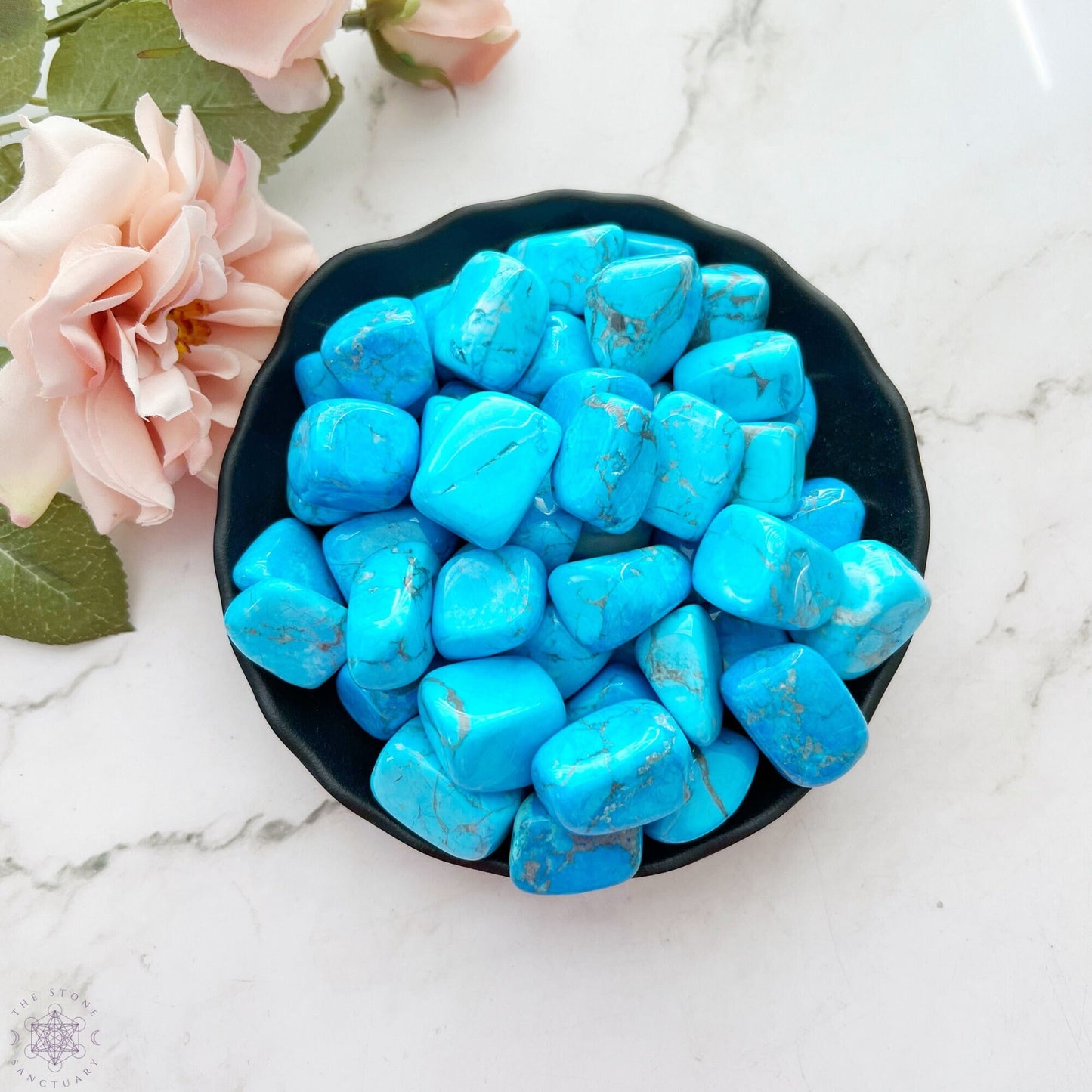 Blue Howlite Tumbled Stones
