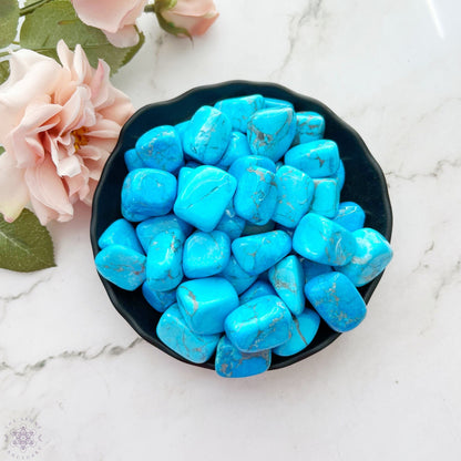 Blue Howlite Tumbled Stones
