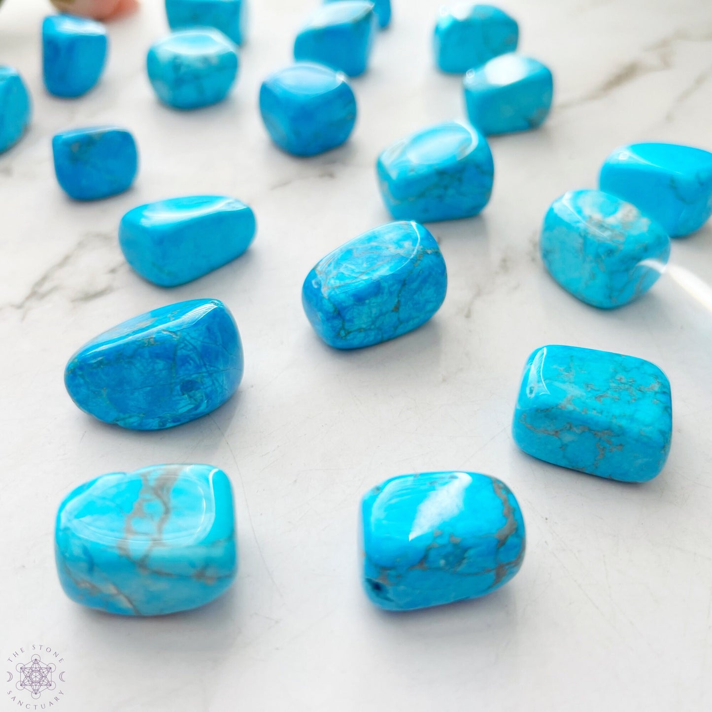 Blue Howlite Tumbled Stones
