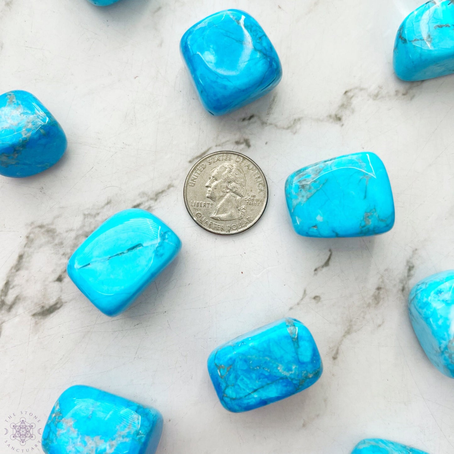 Blue Howlite Tumbled Stones
