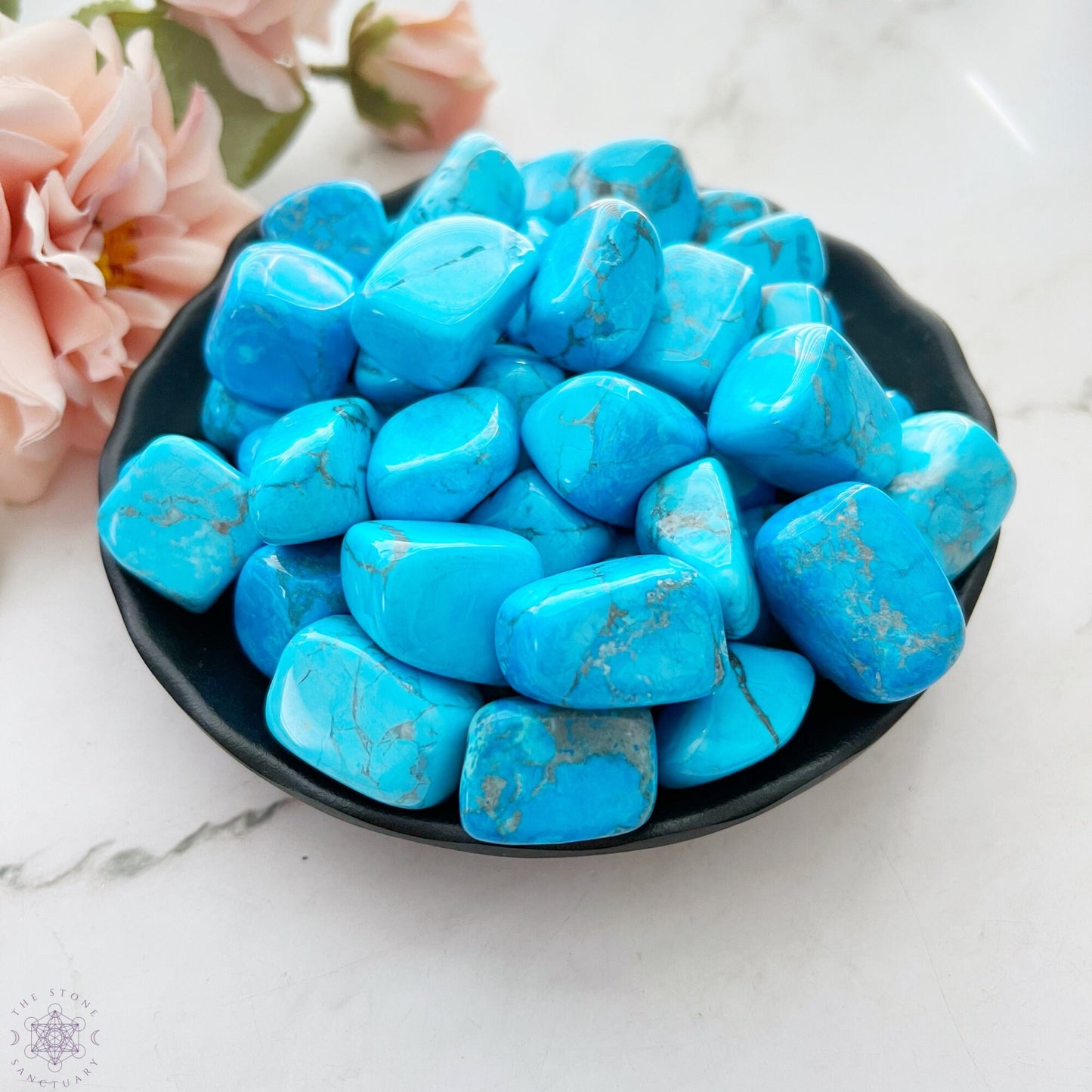 Blue Howlite Tumbled Stones