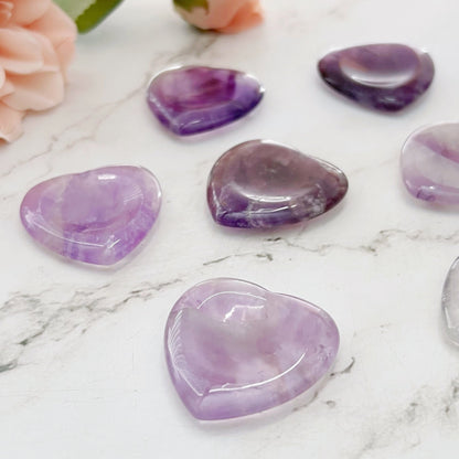 Amethyst Heart Shaped Worry Stone