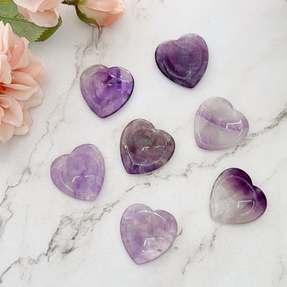 Amethyst Heart Shaped Worry Stone