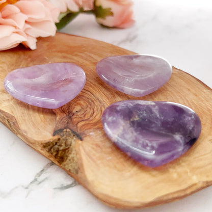 Amethyst Heart Shaped Worry Stone