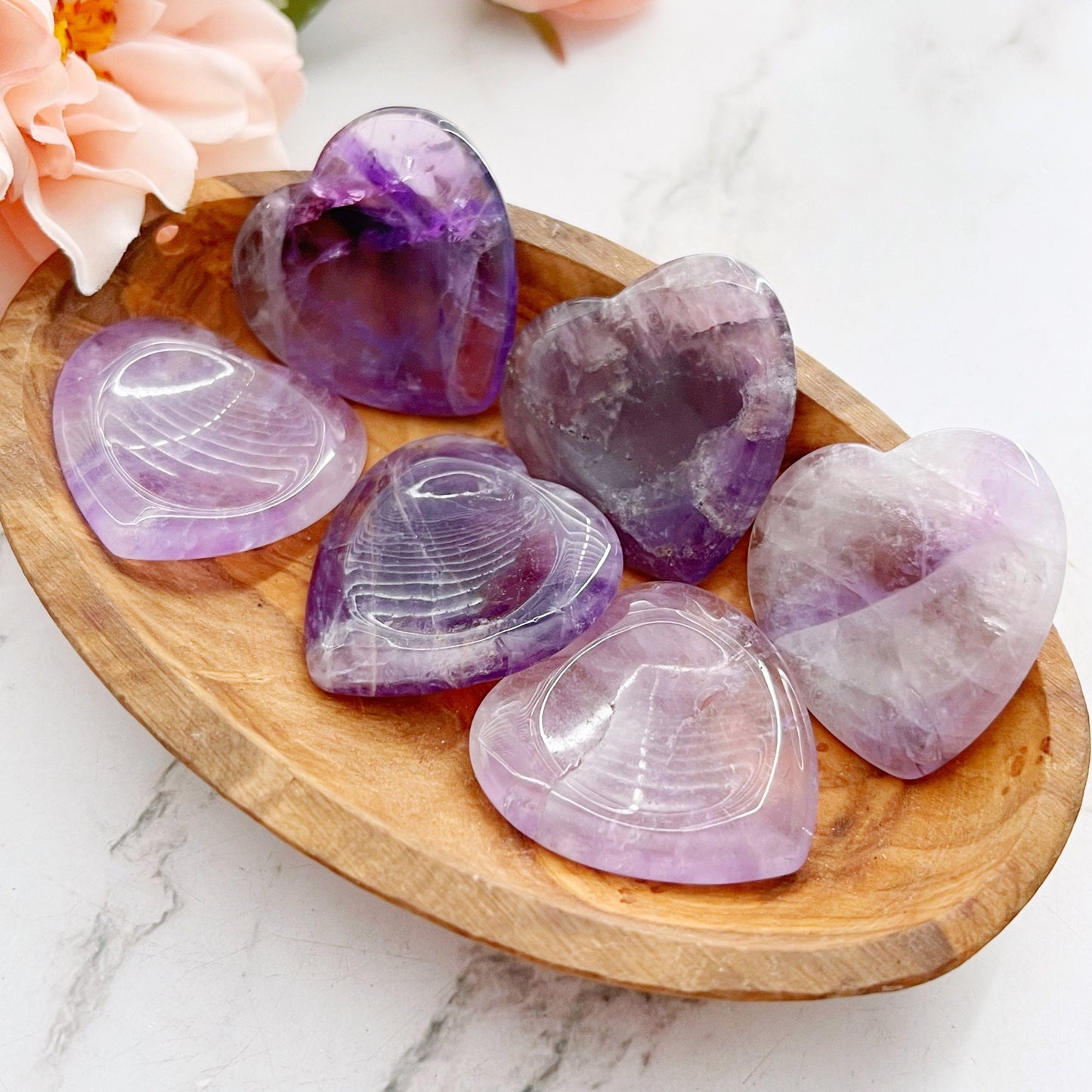 Amethyst Heart Shaped Worry Stone