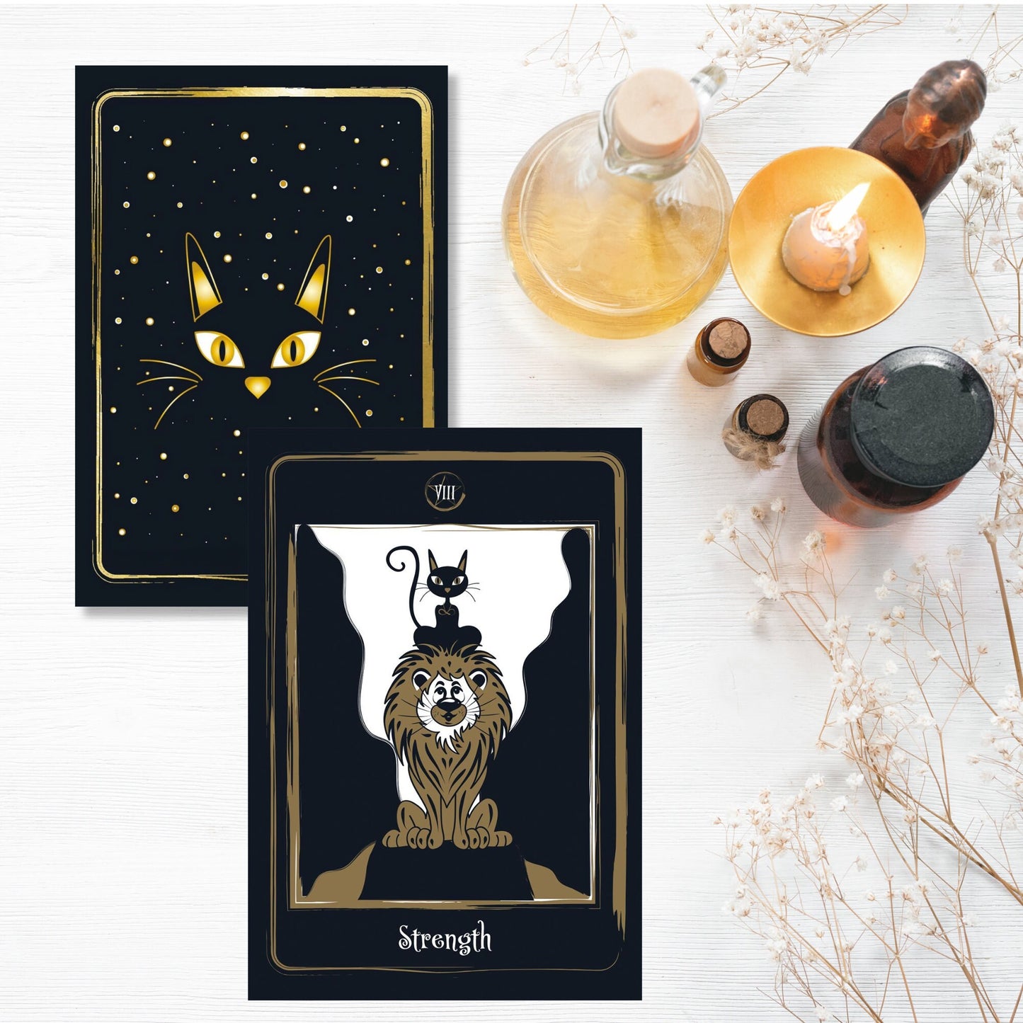 Golden Black Cat Tarot