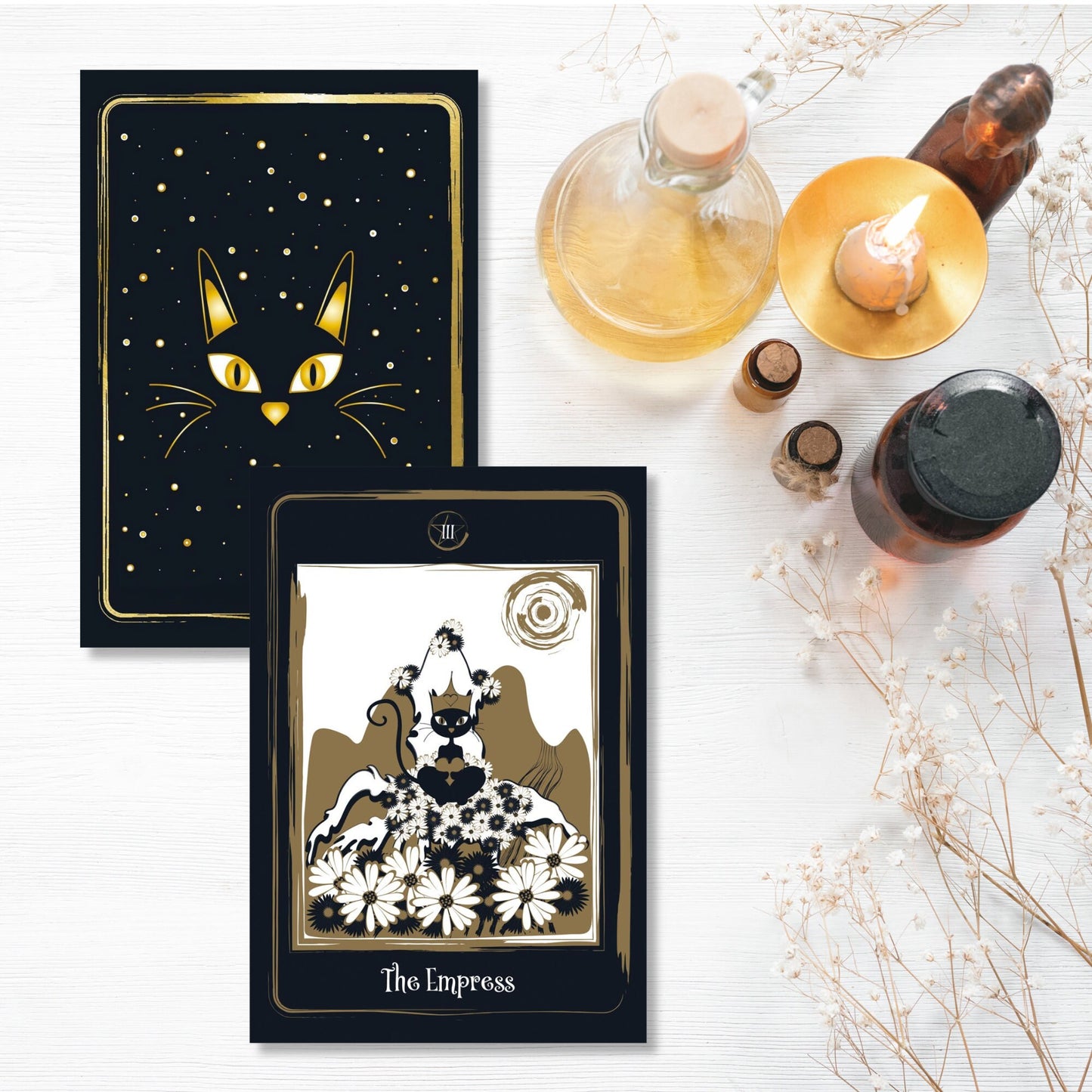 Golden Black Cat Tarot