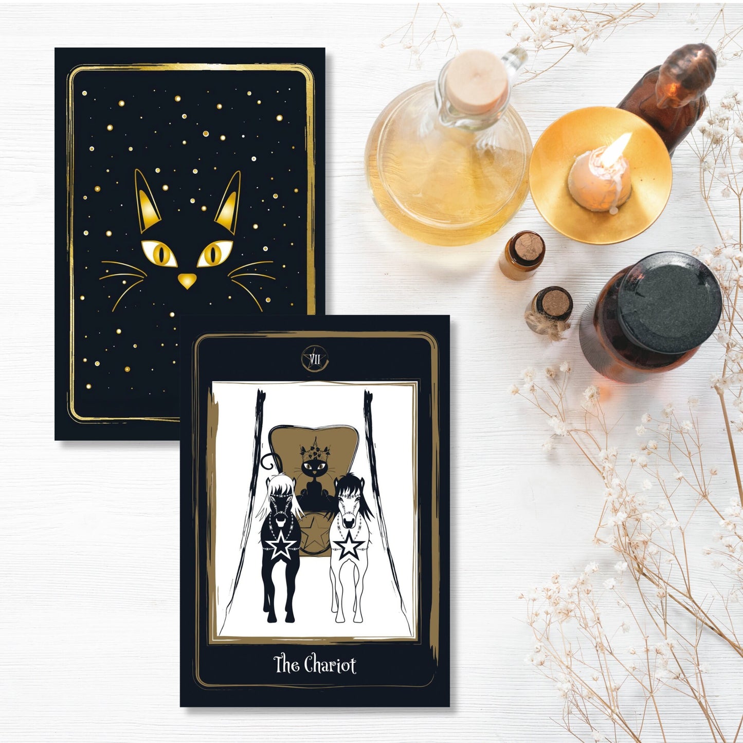 Golden Black Cat Tarot